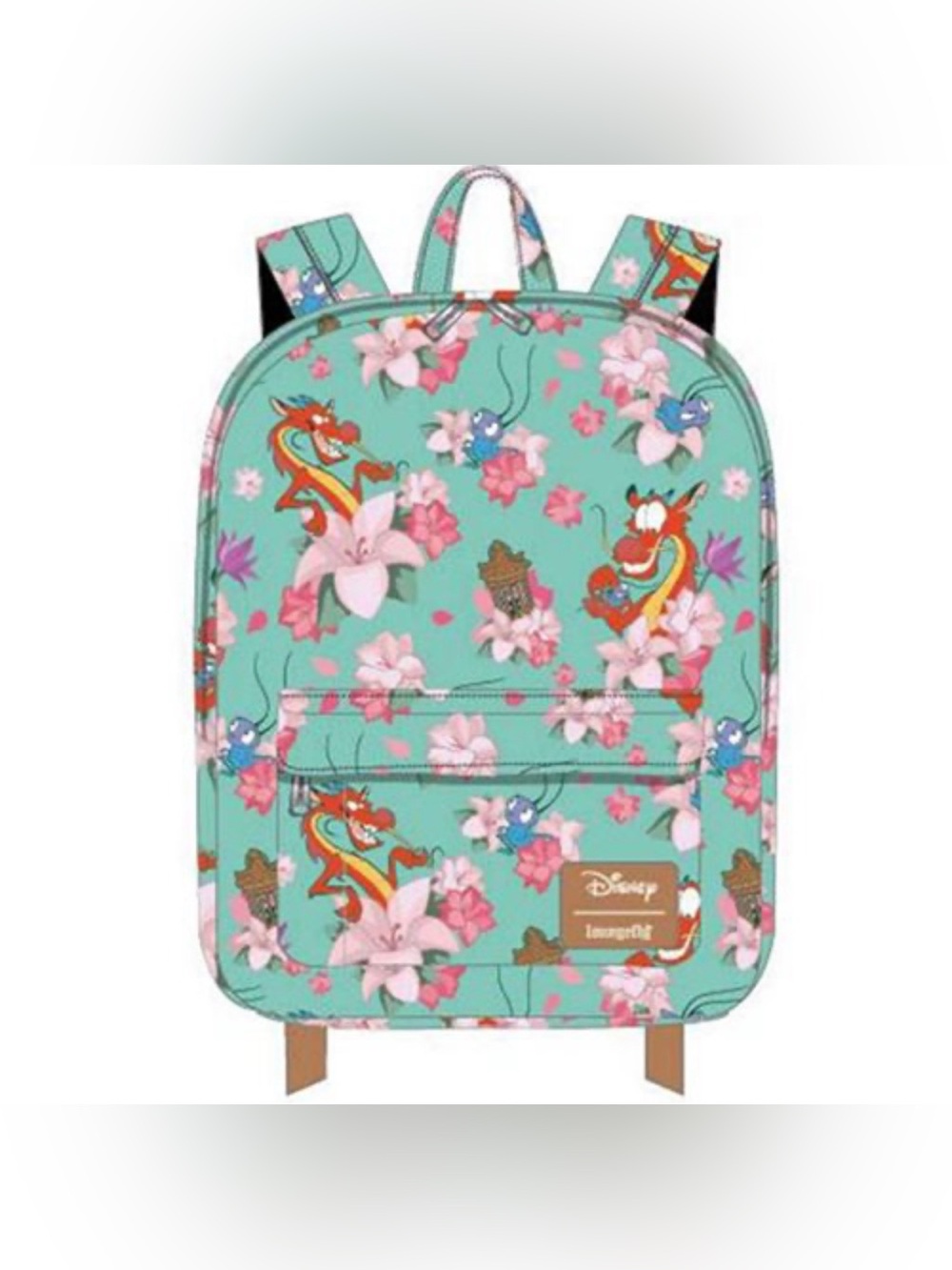 LOUNGFLY x DISNEY Mulan Muchu Cri-Kee Nylon Backpack Great Cond